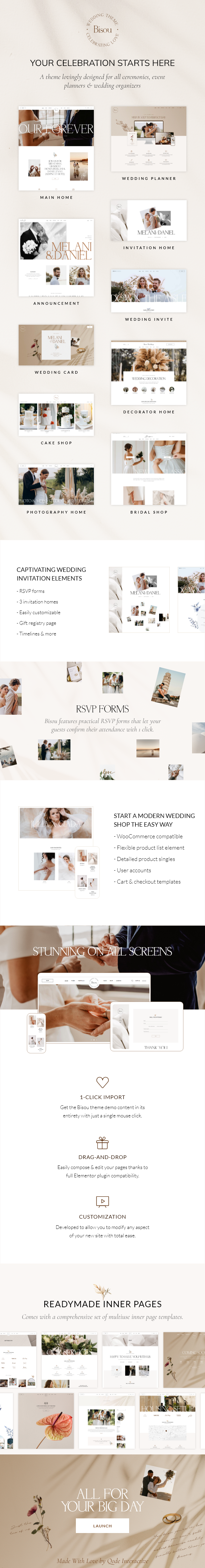 Bisou - Wedding WordPress Theme - 1